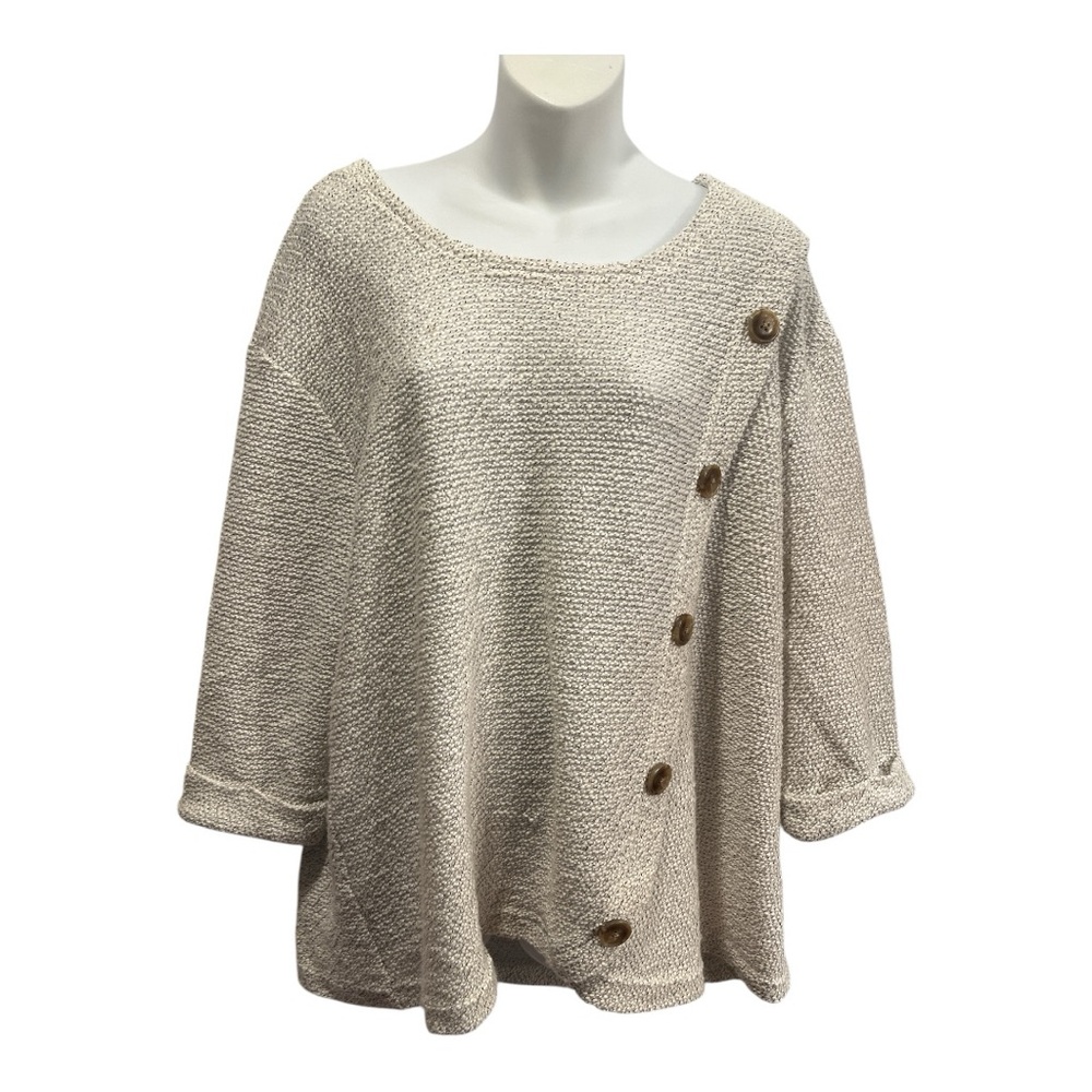 Robert Louis Cream Knit Top size medium